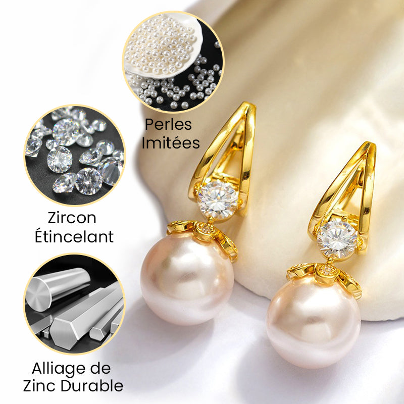 💎✨Boucles d'oreilles pendantes en perles étincelantes pour femmes