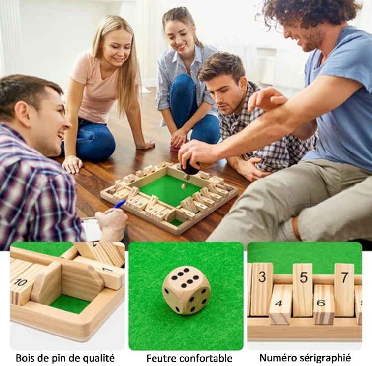 Dernier jour de promotion - 49 % de réduction 🔥 JEUX DE FAMILLE AMUSANTS - Jeu de société Shut The Box 🎲