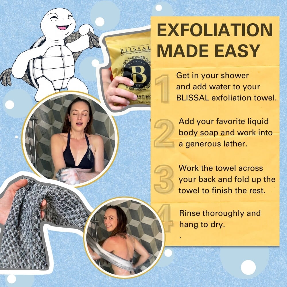 🔥52% de réduction🧼Serviette de douche exfoliante antibactérienne🚿