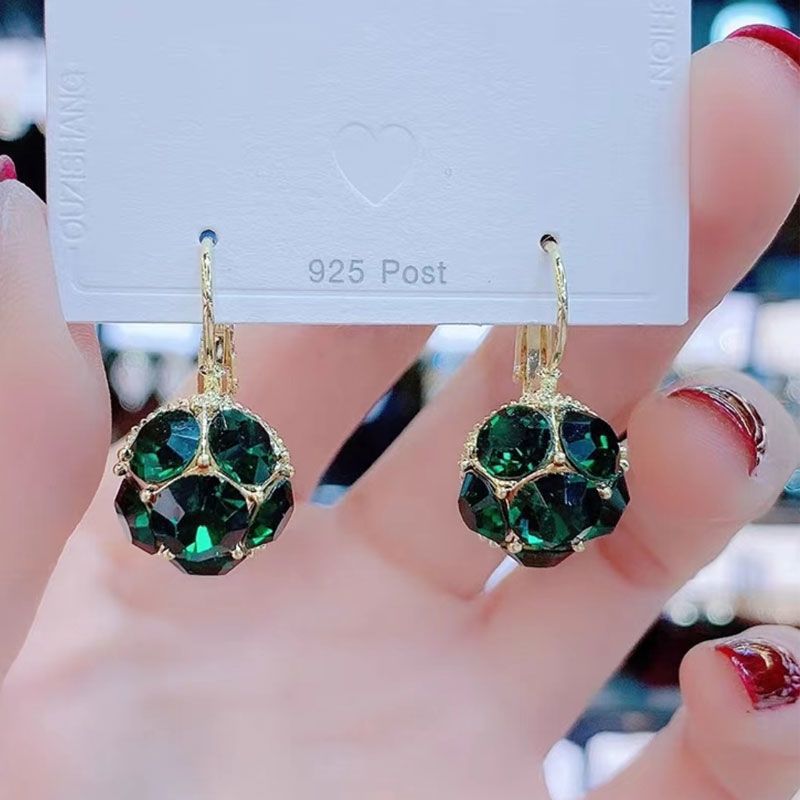 ✨️Boucles d'oreilles pendantes élégantes en forme de sphère de cristal