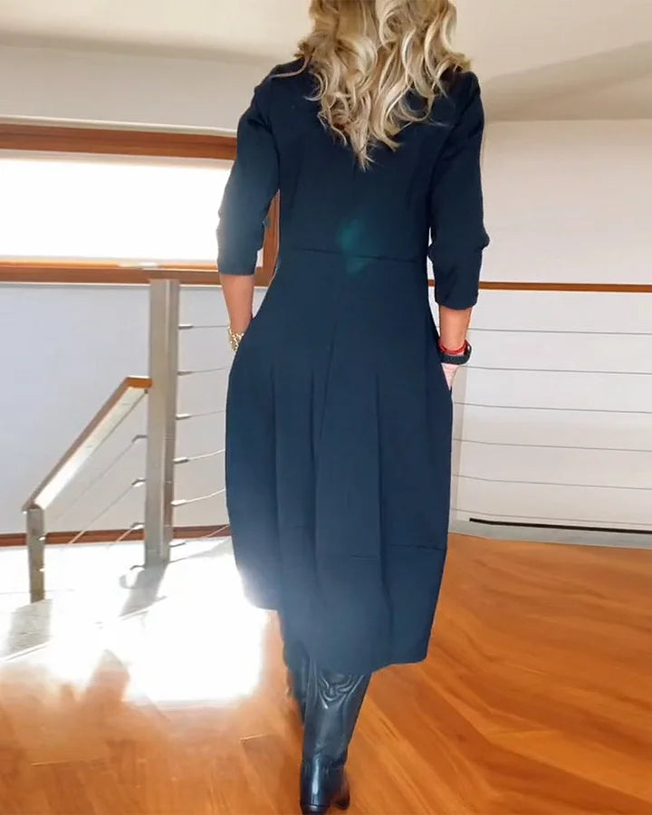 đ„Vente chaude 52% de rĂ©ductionđ„Robe Ă manches longues et col rond