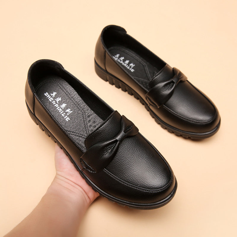 🐂Chaussures plates en cuir de vache à semelle souple pour femmes(🔥53 % de réduction)
