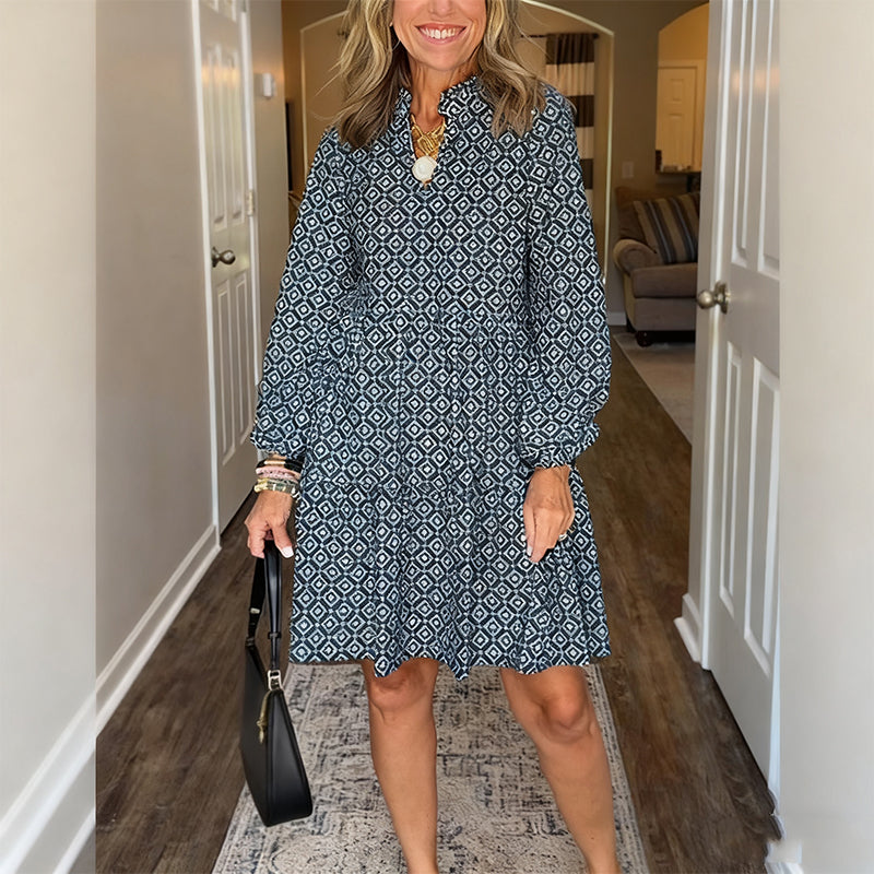 Promotion d'automne🍂Robe mi-longue à col en V pour femme