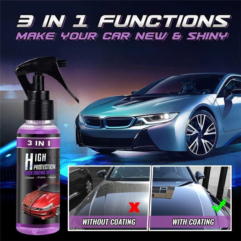 đ„50% DE RĂDUCTIONđ Spray de revĂȘtement rapide haute protection 3 en 1 pour voiture