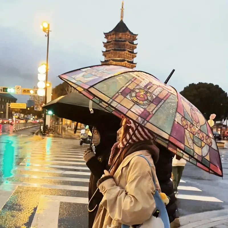 🔥Parapluie automatique en verre teinté🌂