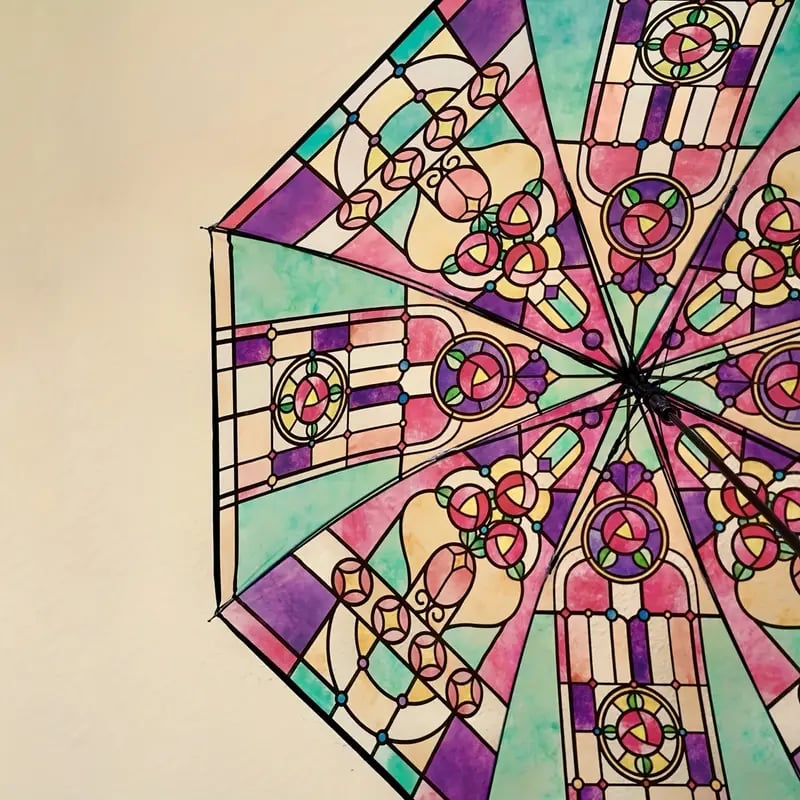 🔥Parapluie automatique en verre teinté🌂