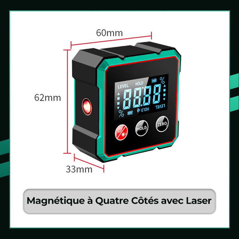 🔧Mesureur d'angle numérique magnétique – Précision de 1 mm et laser électronique ! 🔍⚙️