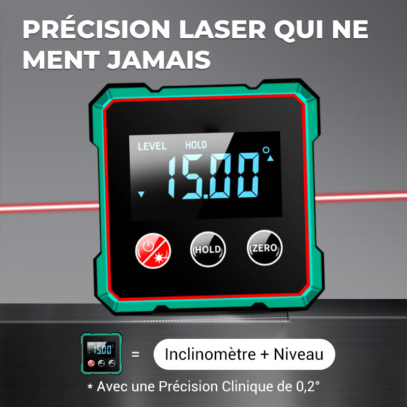 🔧Mesureur d'angle numérique magnétique – Précision de 1 mm et laser électronique ! 🔍⚙️