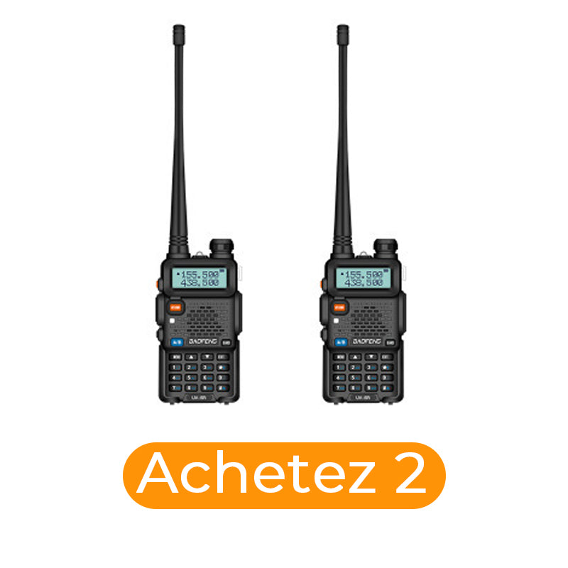 Radio amateur UV-5R longue portée UV5R Radio bidirectionnelle double bande Walkie