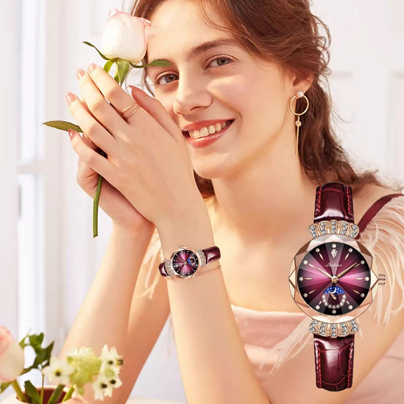 đ„Ventes directes d'usine 57% de rĂ©ductionâMontre Ătoile et Lune Ă La Mode pour Femmes