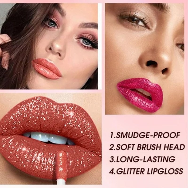 đ„Achetez 1 obtenez 1 gratuit đ„đ«Rouge Ă lĂšvres liquide pailletĂ© mĂ©tallisĂ© Diamond