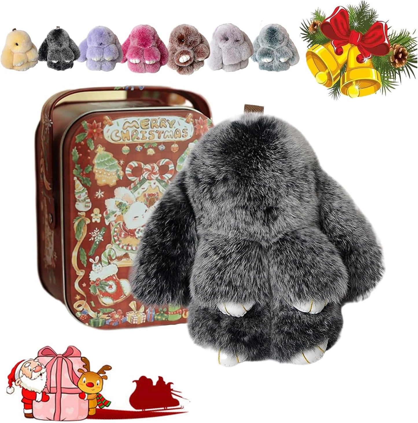 💕50% DE RÉDUCTION🐰🎁Breloques pompons en forme de lapin doux faites à la main🐰