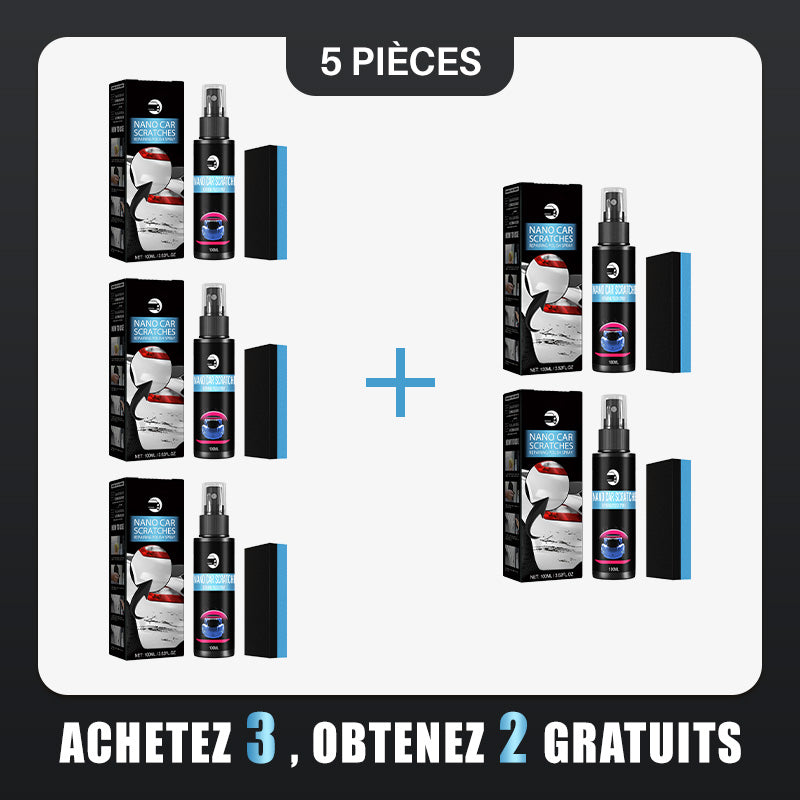 Ensemble de Spray de Réparation Instantanée de Revêtement 3-en-1(🚙 Adapté à toutes les couleurs de peinture de voiture)