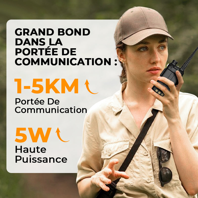 Radio amateur UV-5R longue portée UV5R Radio bidirectionnelle double bande Walkie