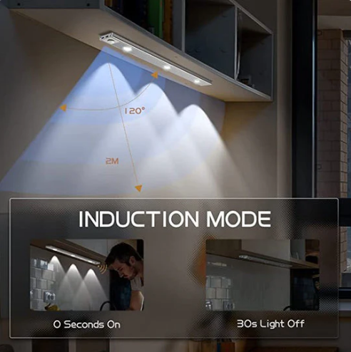 🔥50 % de réduction sur tout le site💡 Lampe d'armoire LED avec détecteur de mouvement, trois températures de couleur