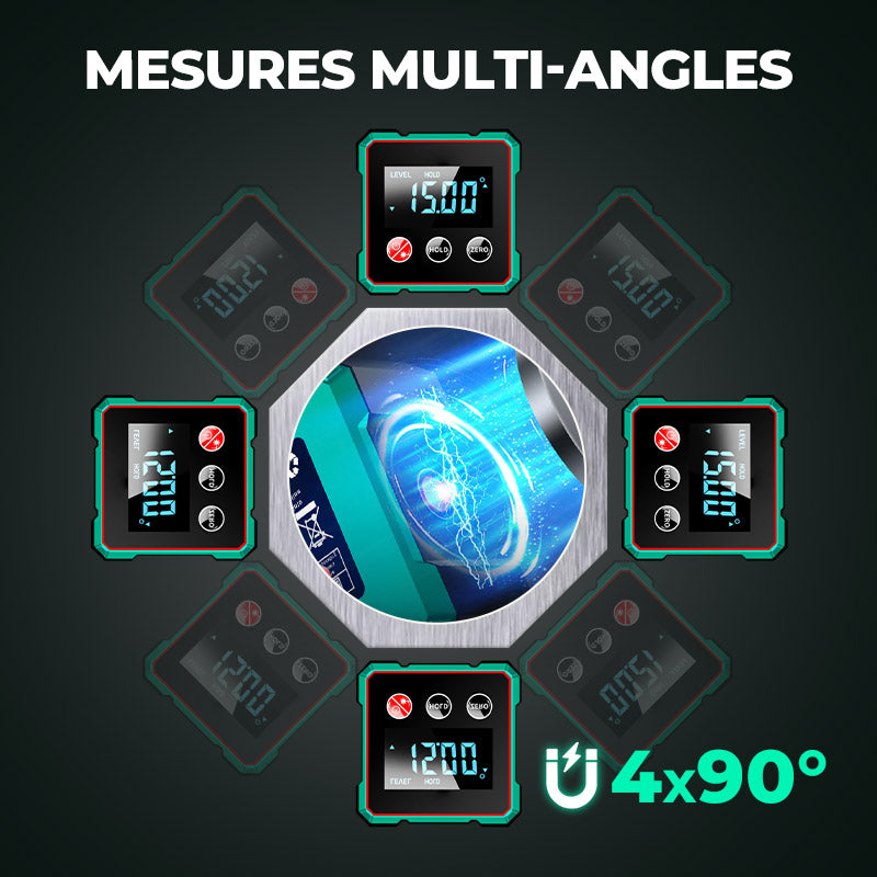 🔧Mesureur d'angle numérique magnétique – Précision de 1 mm et laser électronique ! 🔍⚙️