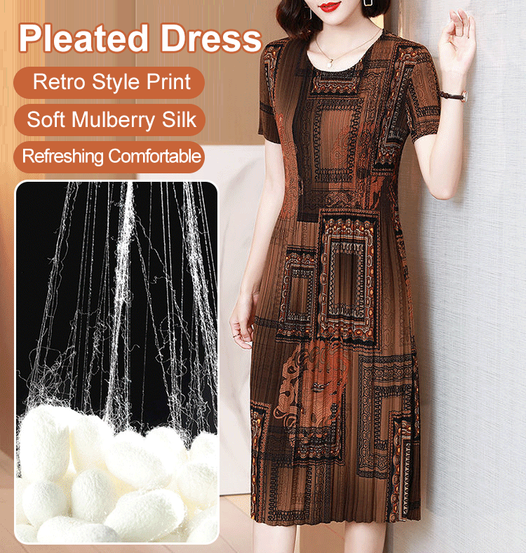🌹50% de réduction👗Robe plissée à la mode