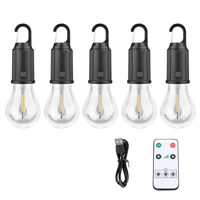 🔥2025 à chaud🔥Lanterne de camping solaire rechargeable avec crochet lampe tungstène adaptée à l'extérieur et à la maison