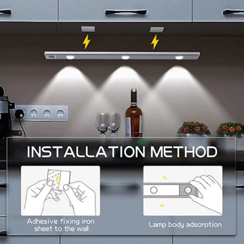 🔥50 % de réduction sur tout le site💡 Lampe d'armoire LED avec détecteur de mouvement, trois températures de couleur