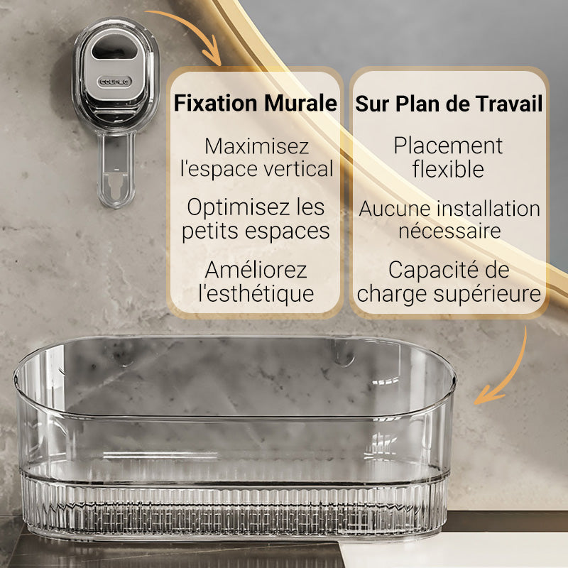 š„Nouvelle mise Ć niveau šSupport de rangement Ć ventouse avec trou de drainage(š55 % de rĆ©duction)