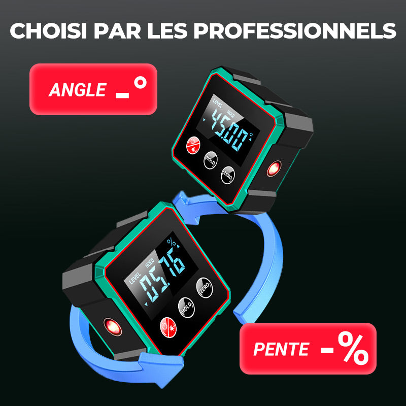 🔧Mesureur d'angle numérique magnétique – Précision de 1 mm et laser électronique ! 🔍⚙️