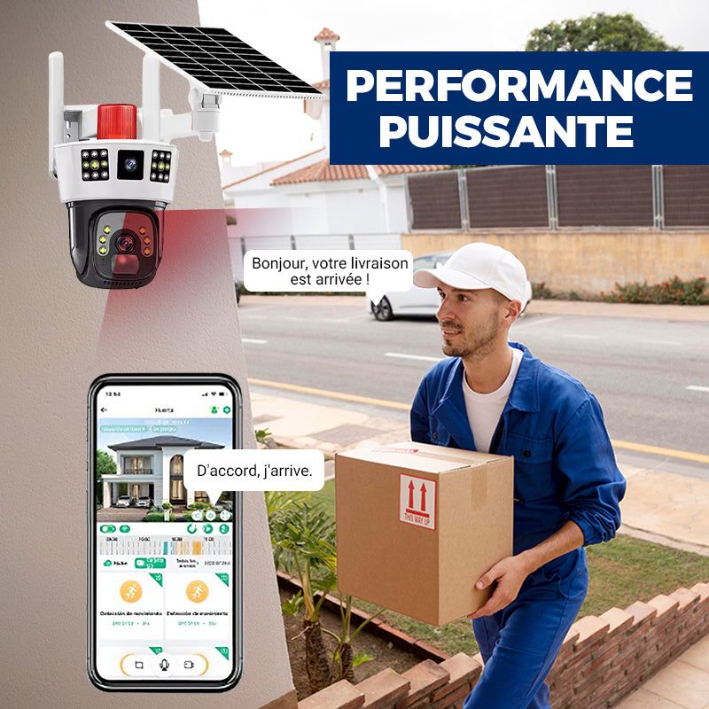 🔥Vente à Chaud🔥Caméra de Sécurité Intelligente Alimentée par Solaire à 360°