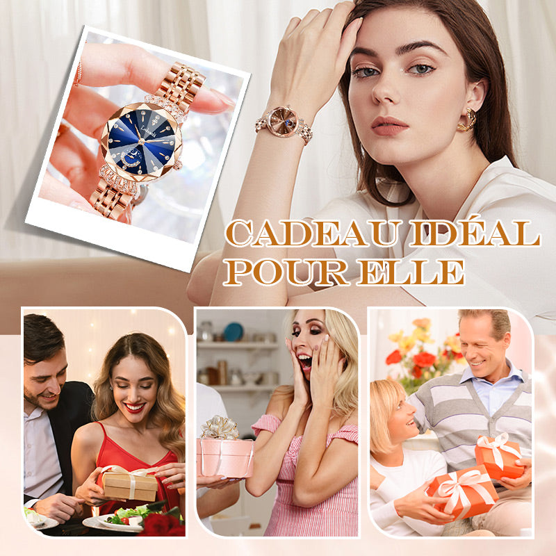 đ„Ventes directes d'usine 57% de rĂ©ductionâMontre Ătoile et Lune Ă La Mode pour Femmes