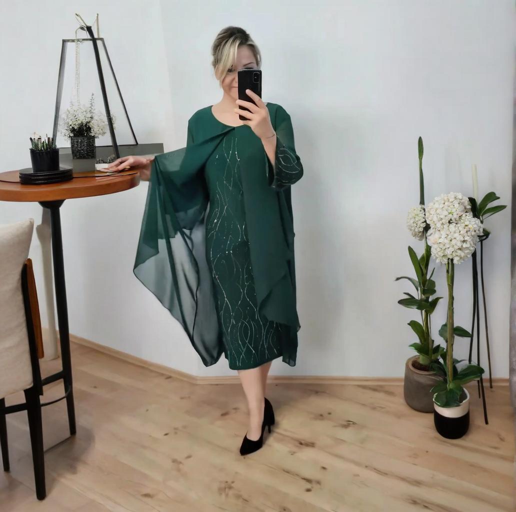 đ„Haute qualitĂ©đ„Robe de mode en mousseline de soie