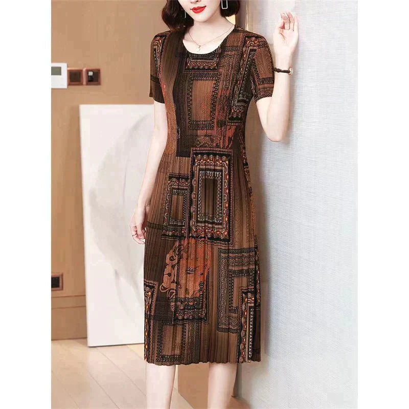 🌹50% de réduction👗Robe plissée à la mode