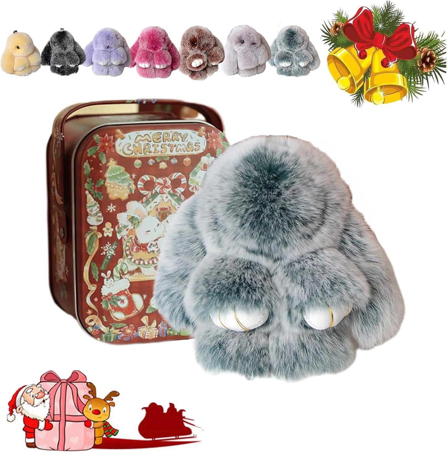 💕50% DE RÉDUCTION🐰🎁Breloques pompons en forme de lapin doux faites à la main🐰