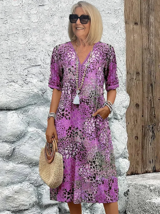 【S-3XL】💮Robe imprimée rétro respirante(🔥53% de réduction)