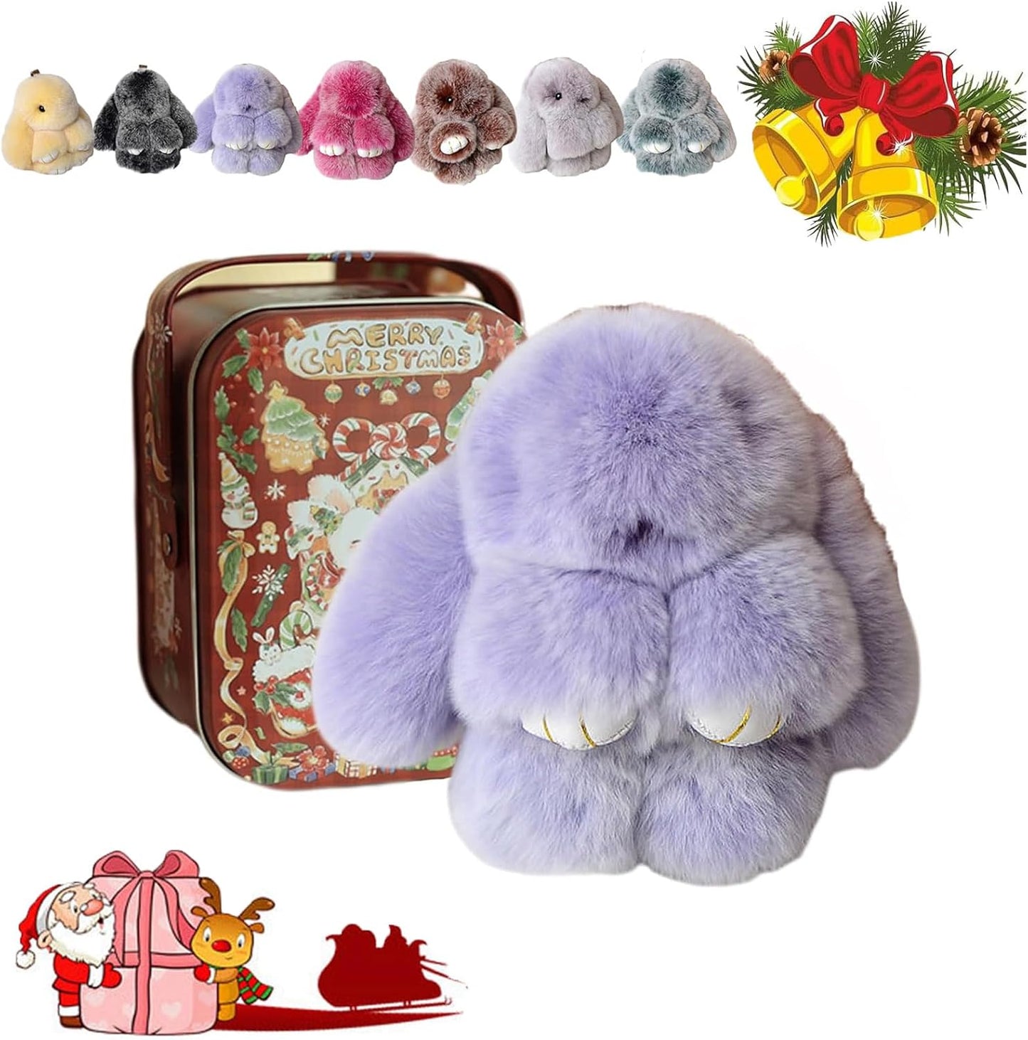 💕50% DE RÉDUCTION🐰🎁Breloques pompons en forme de lapin doux faites à la main🐰