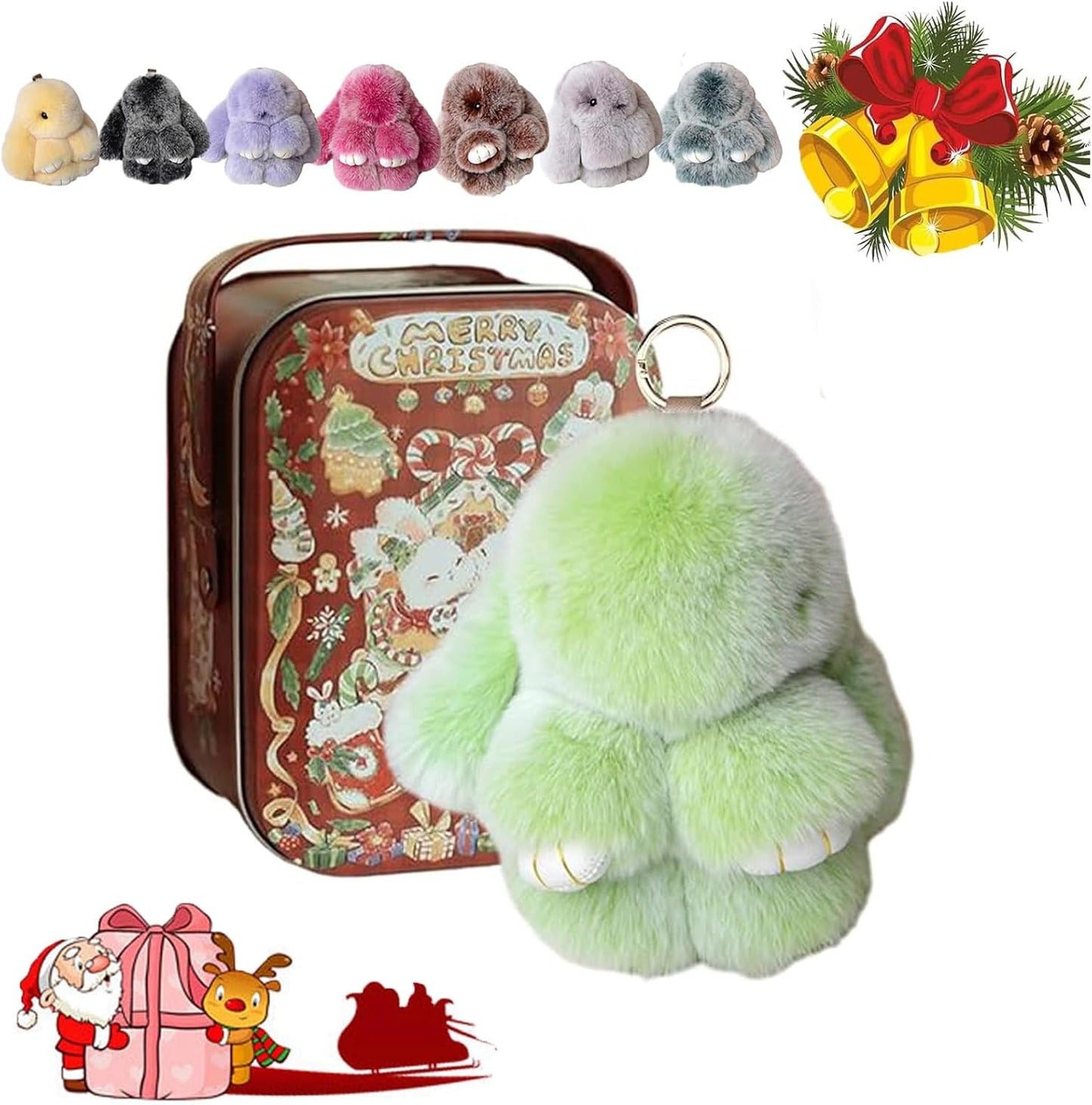 💕50% DE RÉDUCTION🐰🎁Breloques pompons en forme de lapin doux faites à la main🐰