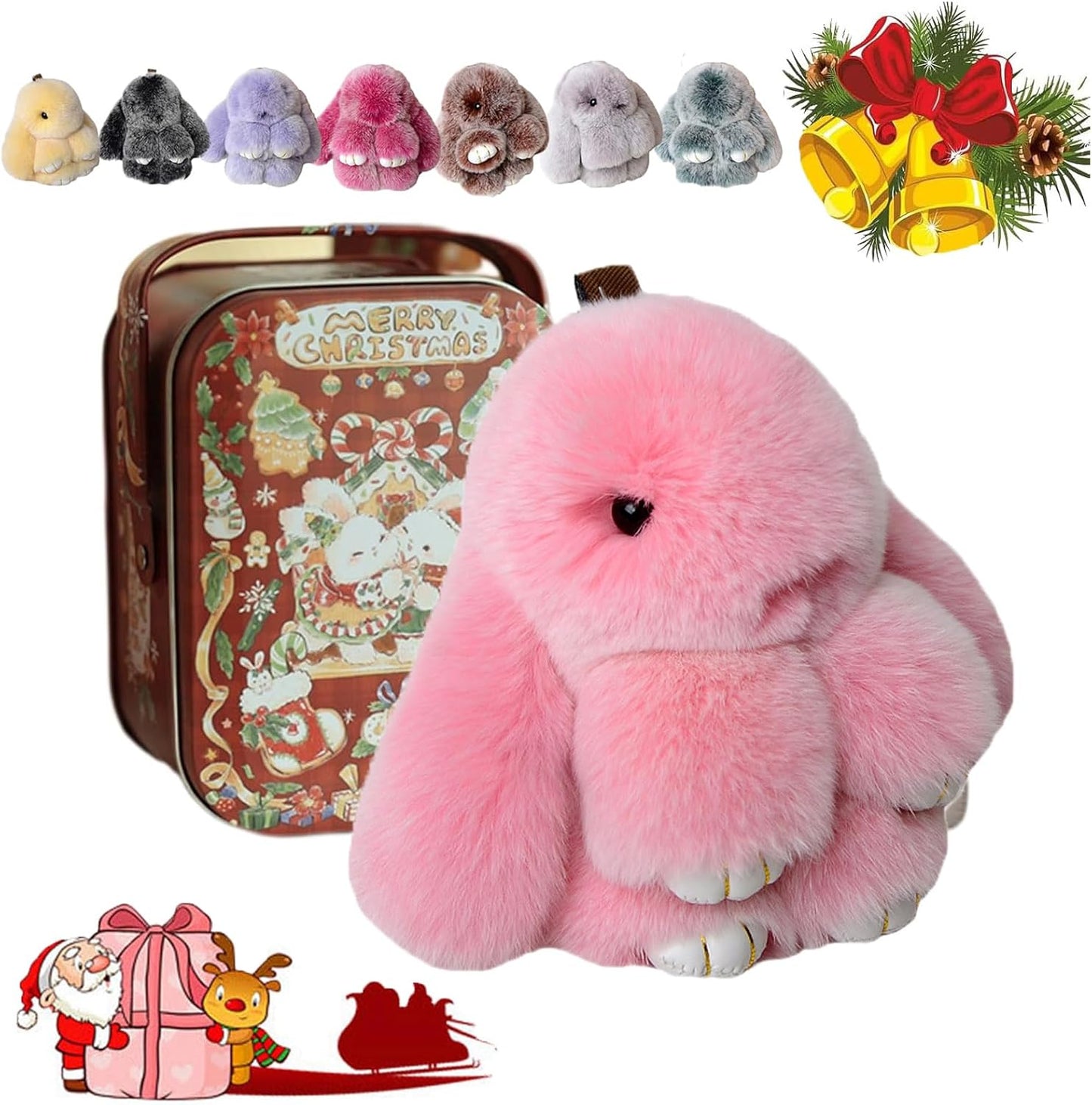 💕50% DE RÉDUCTION🐰🎁Breloques pompons en forme de lapin doux faites à la main🐰