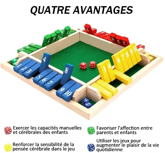 Dernier jour de promotion - 49 % de réduction 🔥 JEUX DE FAMILLE AMUSANTS - Jeu de société Shut The Box 🎲