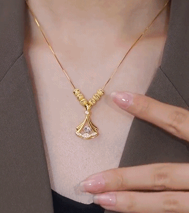 ✨️50 % de réduction✨️Collier luxueux et étincelant en zircone électrodéposée et diamants