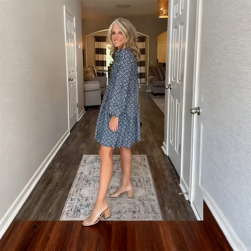 Promotion d'automne🍂Robe mi-longue à col en V pour femme