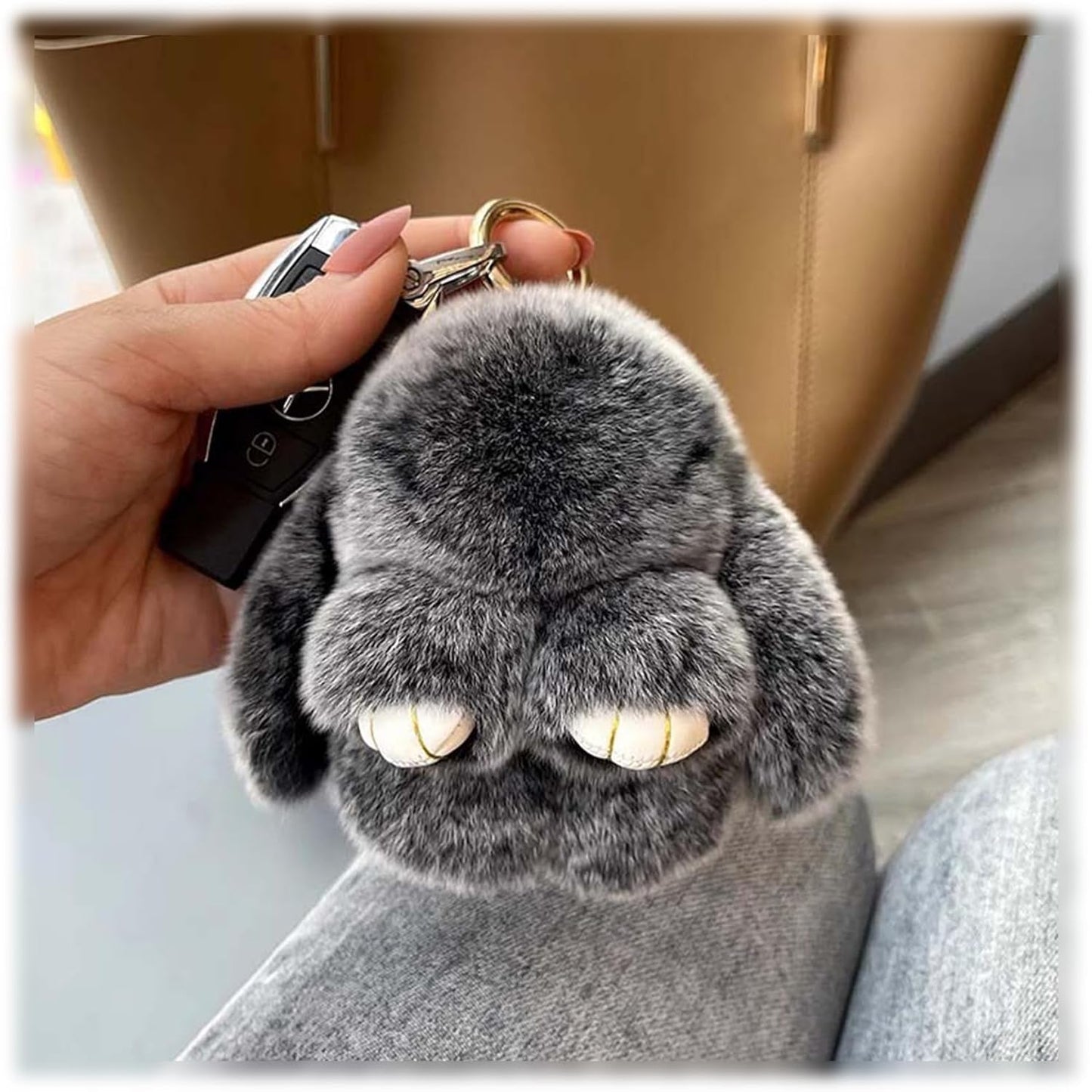 💕50% DE RÉDUCTION🐰🎁Breloques pompons en forme de lapin doux faites à la main🐰