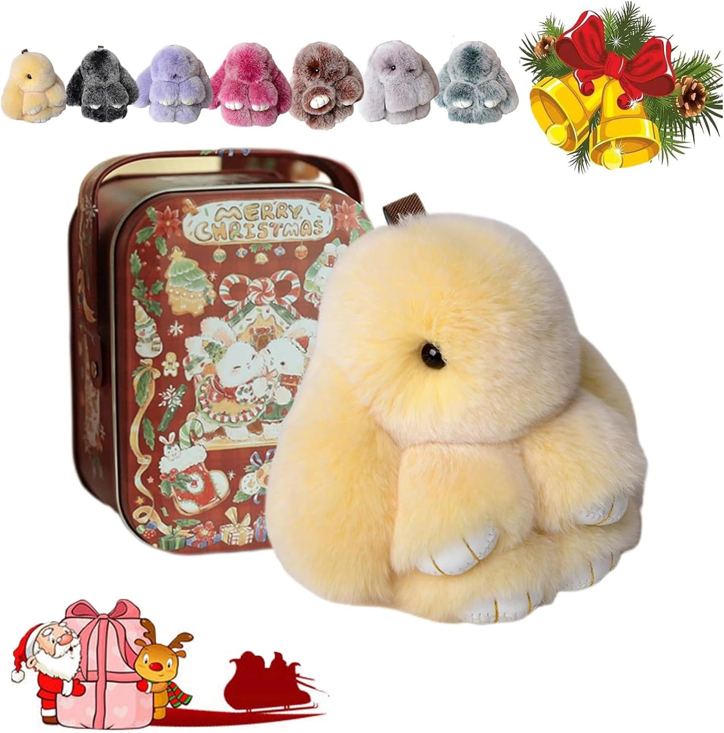 💕50% DE RÉDUCTION🐰🎁Breloques pompons en forme de lapin doux faites à la main🐰