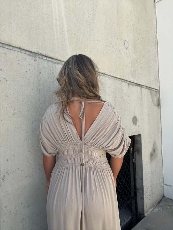 💖2025 Vente limitée - 54% DE RÉDUCTION💗Nouvelle robe longue fendue à col en V sans effort