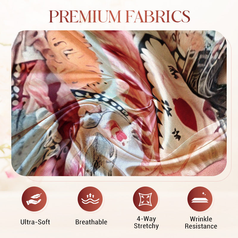 Ensemble 2 pièces haut imprimé et pantalon large pour femme