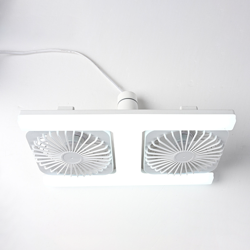 🌬️✨ Ventilateur de plafond double avec éclairage LED – design moderne et télécommande pour le salon et la chambre à coucher
