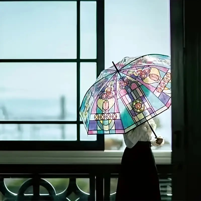 🔥Parapluie automatique en verre teinté🌂