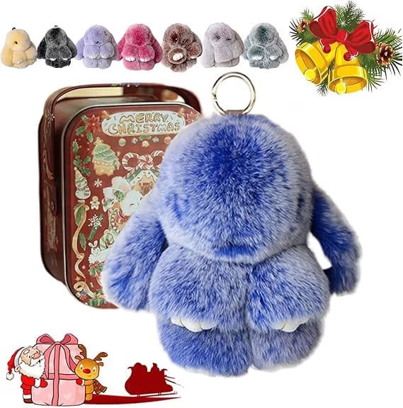 💕50% DE RÉDUCTION🐰🎁Breloques pompons en forme de lapin doux faites à la main🐰