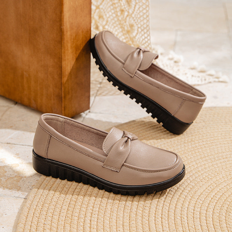 🐂Chaussures plates en cuir de vache à semelle souple pour femmes(🔥53 % de réduction)