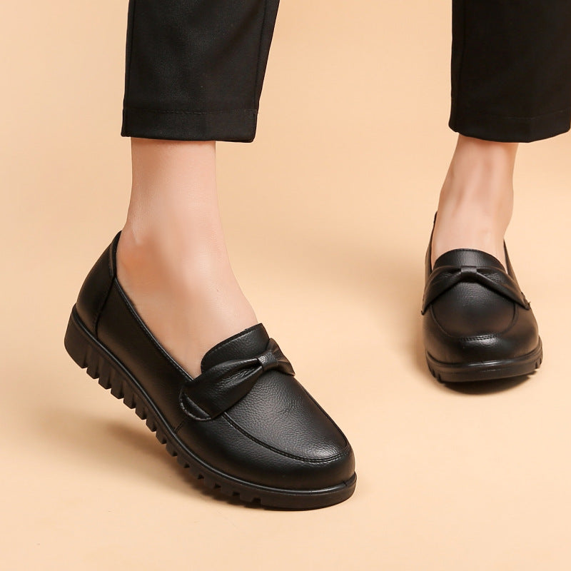 🐂Chaussures plates en cuir de vache à semelle souple pour femmes(🔥53 % de réduction)