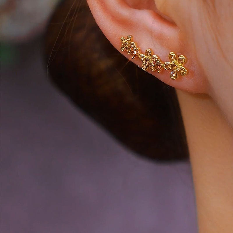 🔥Journée de la femme - 50% de réduction🔥Boucles d'oreilles petites fleurs, à la mode et polyvalentes