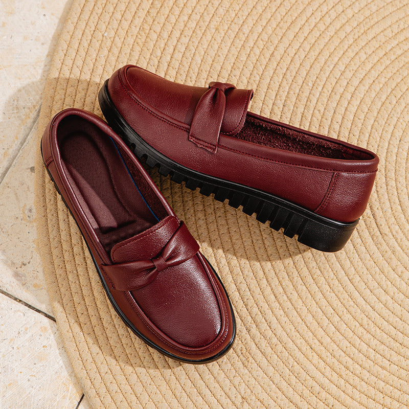 🐂Chaussures plates en cuir de vache à semelle souple pour femmes(🔥53 % de réduction)