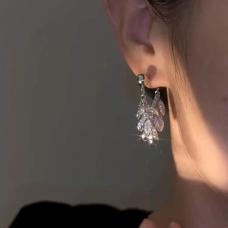 🥰Boucles d'oreilles à pampilles en zircone🥰