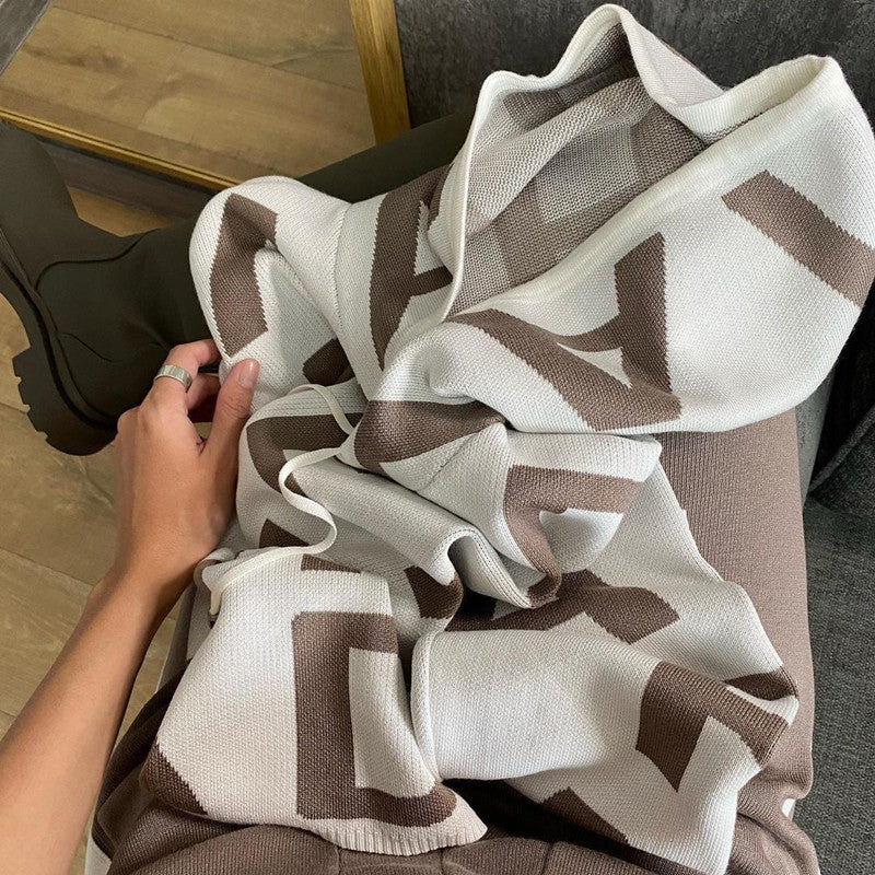 ✨️Combinaison de sport 2 pièces en jacquard à lettres